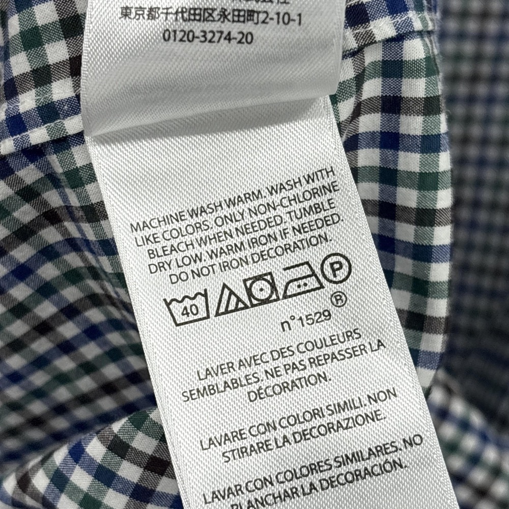 Ralph Lauren Shirt Mens Big 3X Blue Green Check Button Down Long Sleeve Stretch - Picture 8 of 14